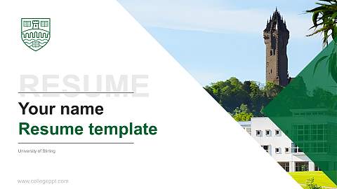 University of Stirling Resume PPT Template