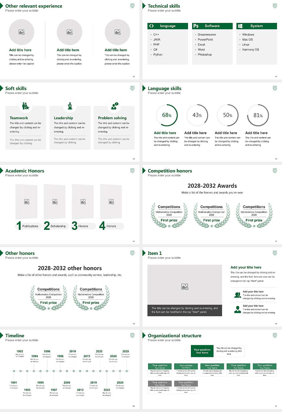 University of Stirling Resume PPT Template16:9 ratio PPT effect preview image3