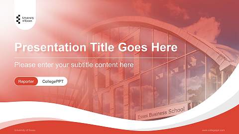 University of Essex Lecture Sharing and Networking Event PPT Template