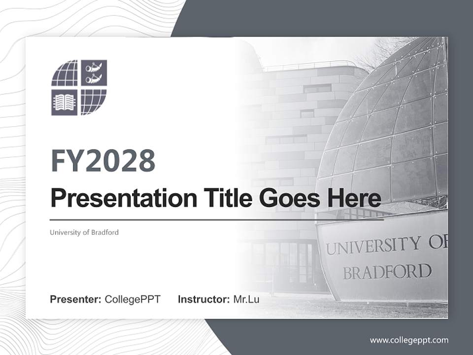 University of Bradford Academic Presentation/Research Findings Report PPT Template4:3 ratio PPT effect preview image5