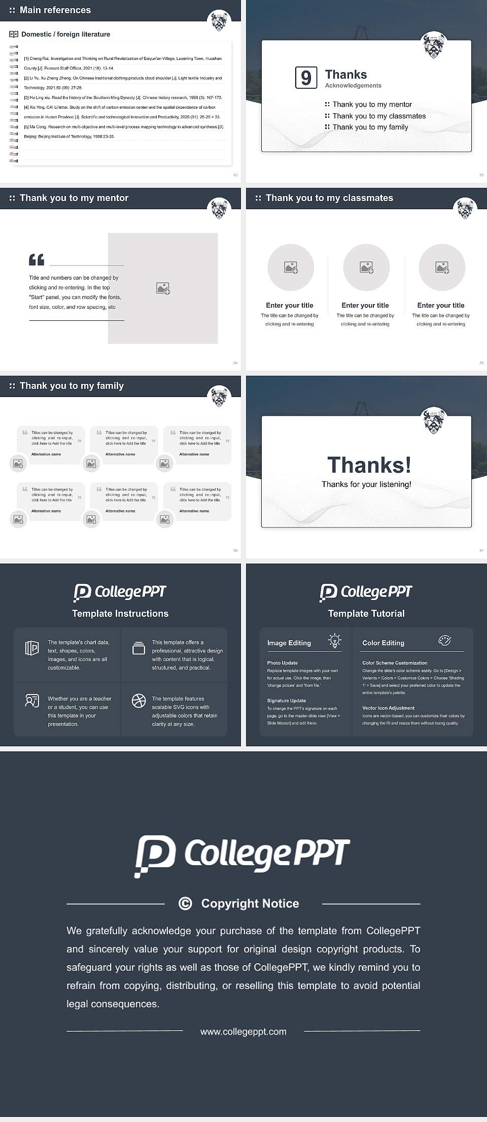University of York Graduation Thesis Defense PPT Template4:3 ratio PPT effect preview image7