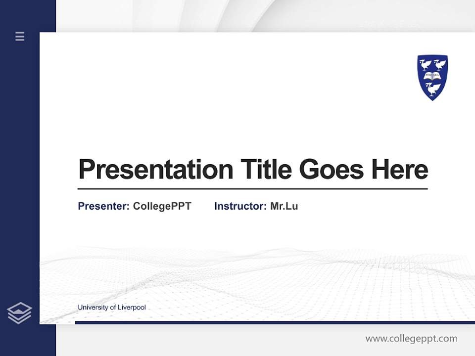 University of Liverpool Thesis Proposal/Graduation Defense PPT Template4:3 ratio PPT effect preview image5
