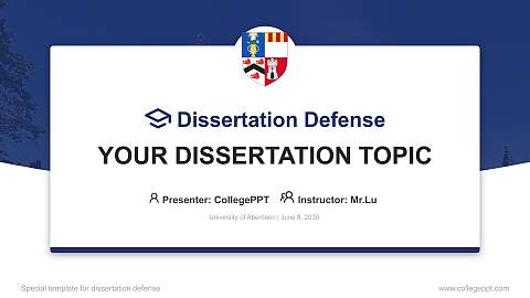 University of Aberdeen Graduation Thesis Defense PPT Template