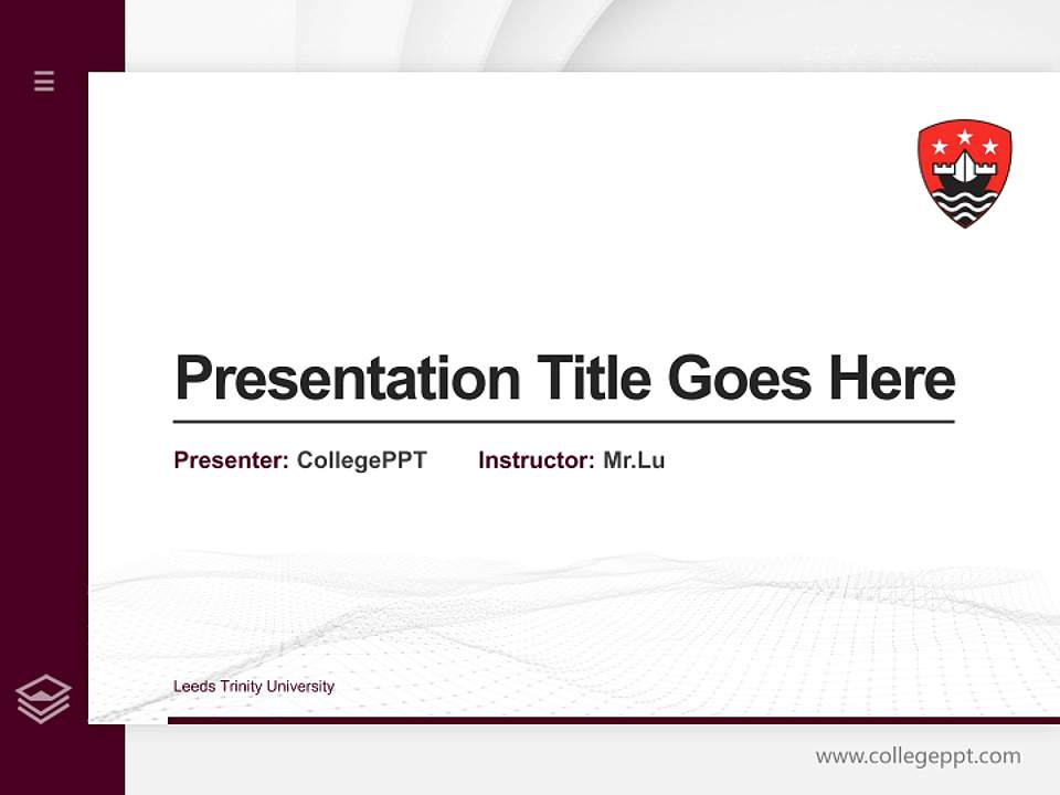Leeds Trinity University Thesis Proposal/Graduation Defense PPT Template4:3 ratio PPT effect preview image5