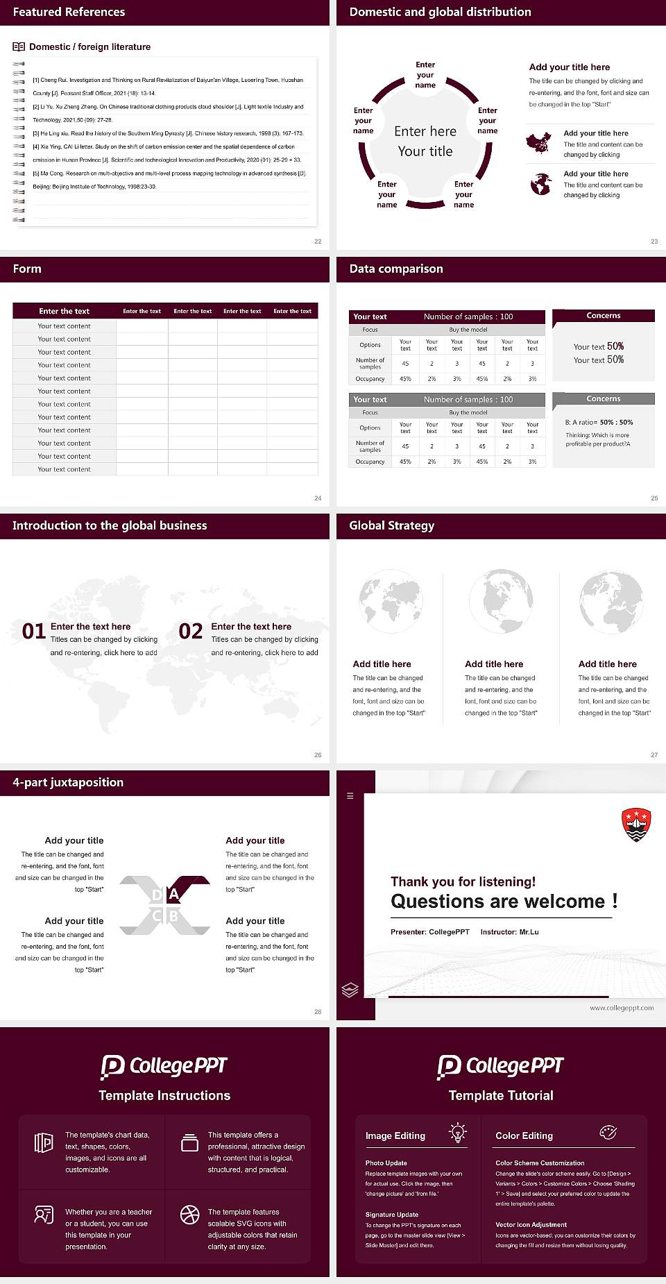 Leeds Trinity University Thesis Proposal/Graduation Defense PPT Template4:3 ratio PPT effect preview image4