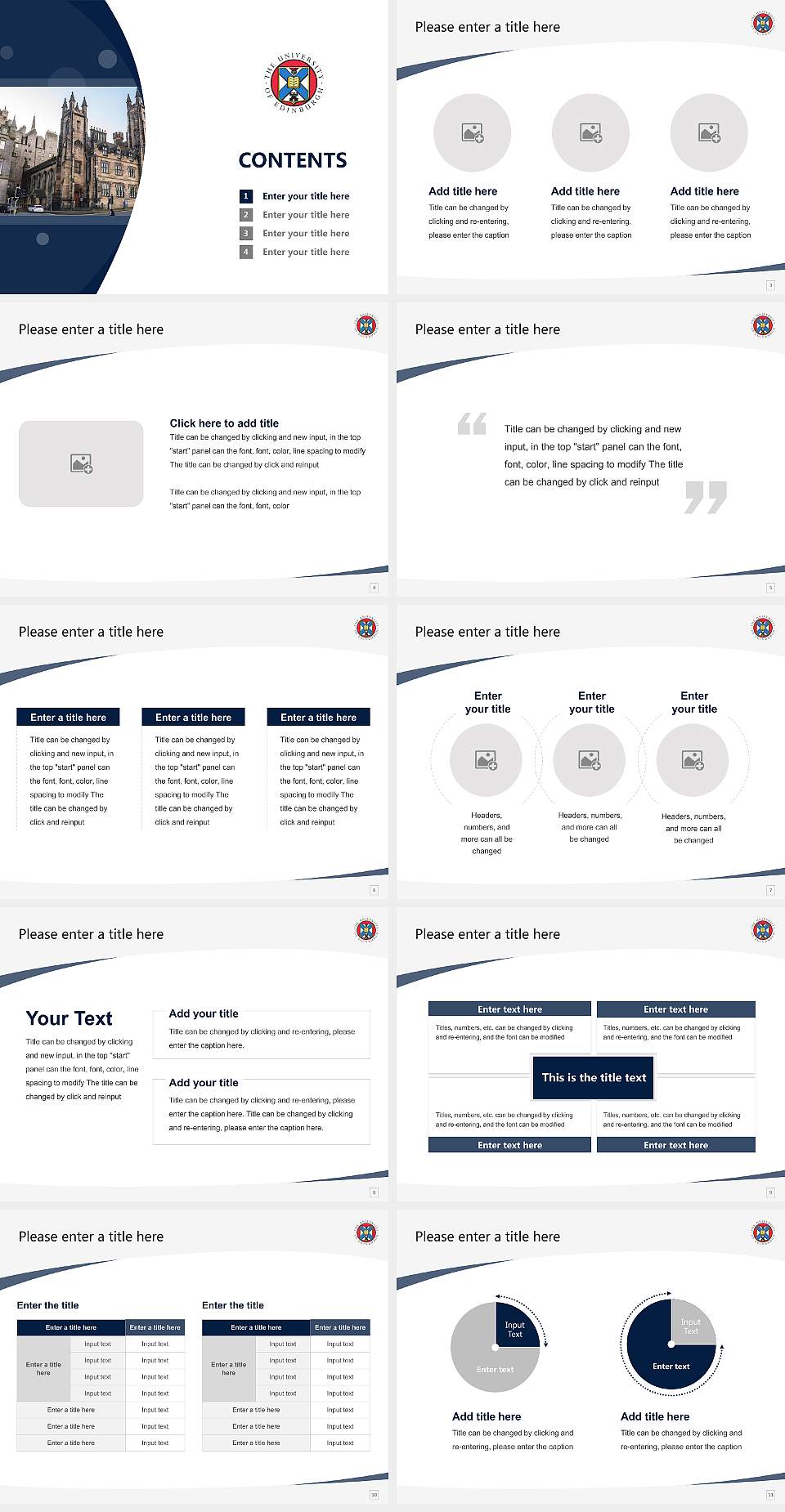 University of Edinburgh Course/Courseware Creation PPT Template4:3 ratio PPT effect preview image2