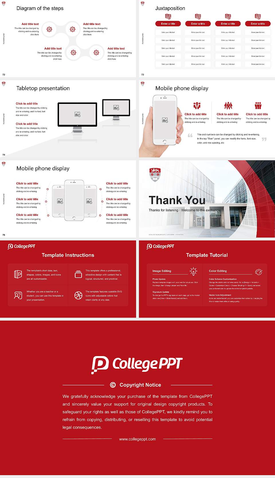 Lancaster University Competition/Entrepreneurship Contest PPT Template16:9 ratio PPT effect preview image9