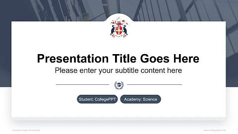 Liverpool Hope University National Scholarship Defense PPT Template