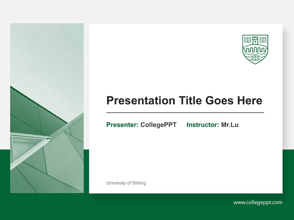 University of Stirling General Purpose PPT Template4:3 ratio PPT effect preview image6