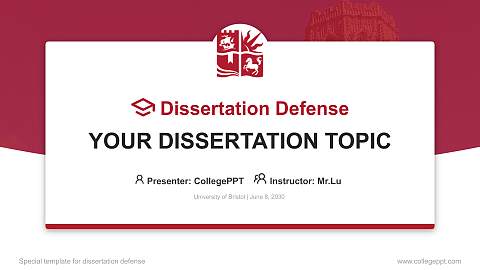 University of Bristol Graduation Thesis Defense PPT Template