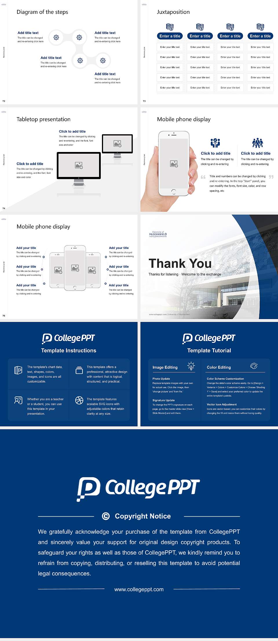 University of Huddersfield Competition/Entrepreneurship Contest PPT Template4:3 ratio PPT effect preview image9