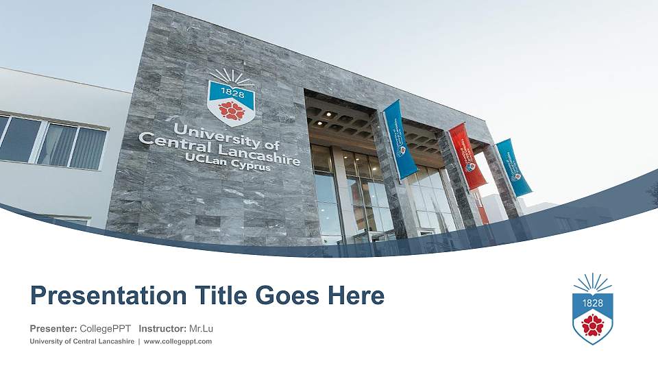 University of Central Lancashire Course/Courseware Creation PPT Template16:9 ratio PPT effect preview image