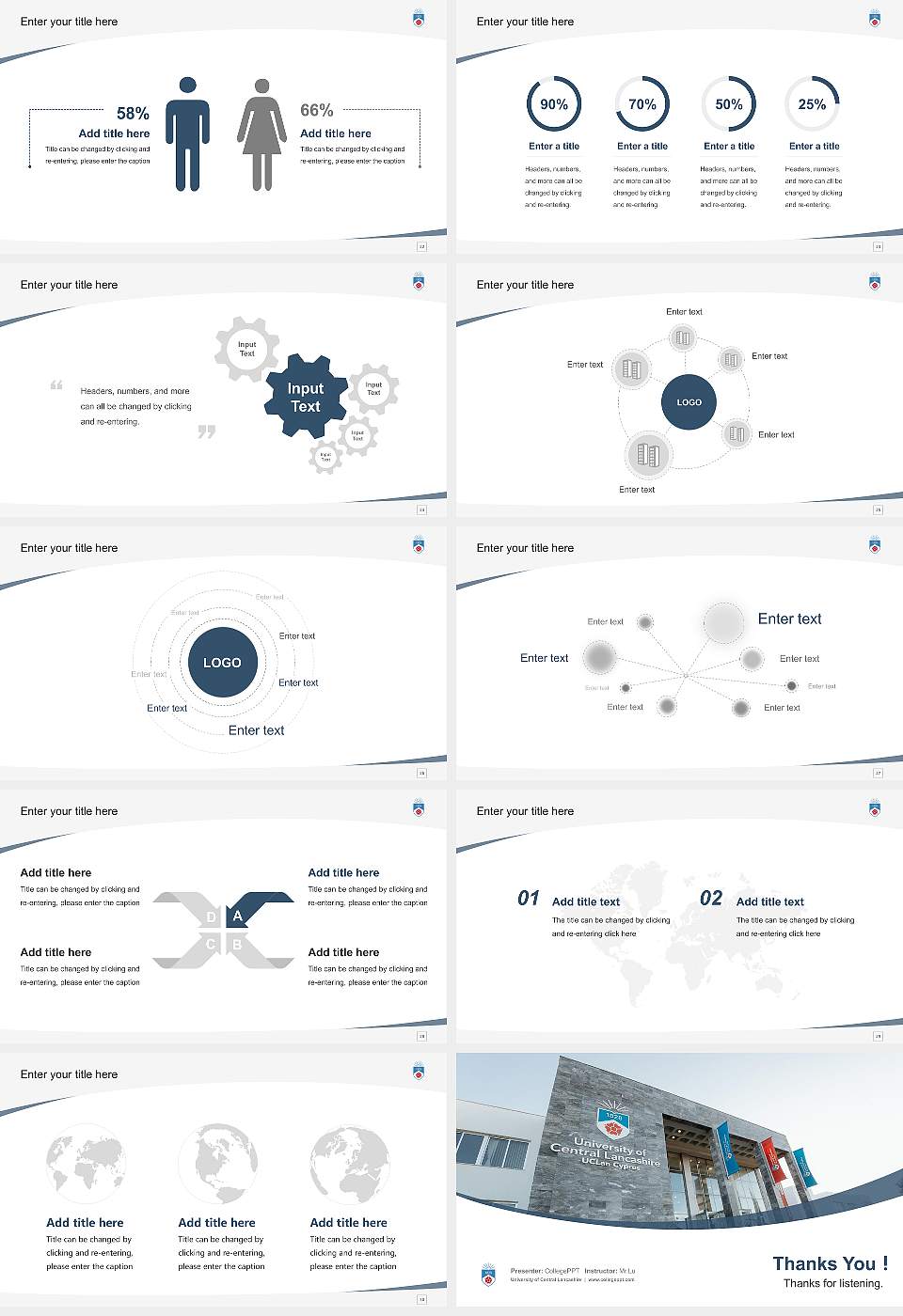 University of Central Lancashire Course/Courseware Creation PPT Template16:9 ratio PPT effect preview image4