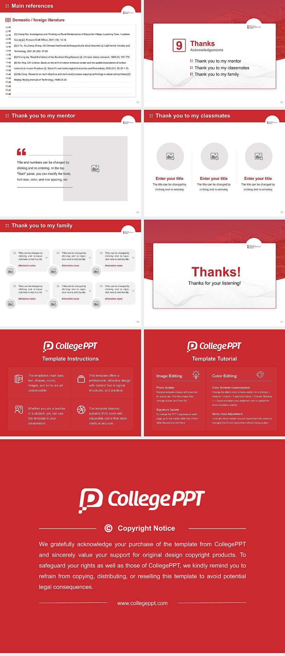 Richmond American University London Graduation Thesis Defense PPT Template4:3 ratio PPT effect preview image7