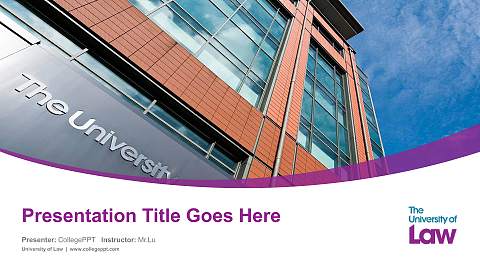 University of Law Course/Courseware Creation PPT Template