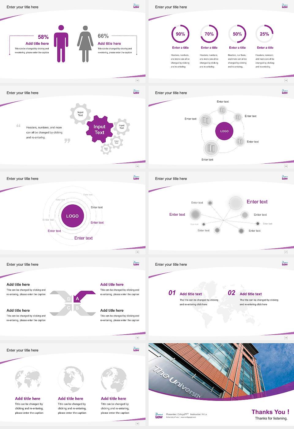 University of Law Course/Courseware Creation PPT Template16:9 ratio PPT effect preview image4