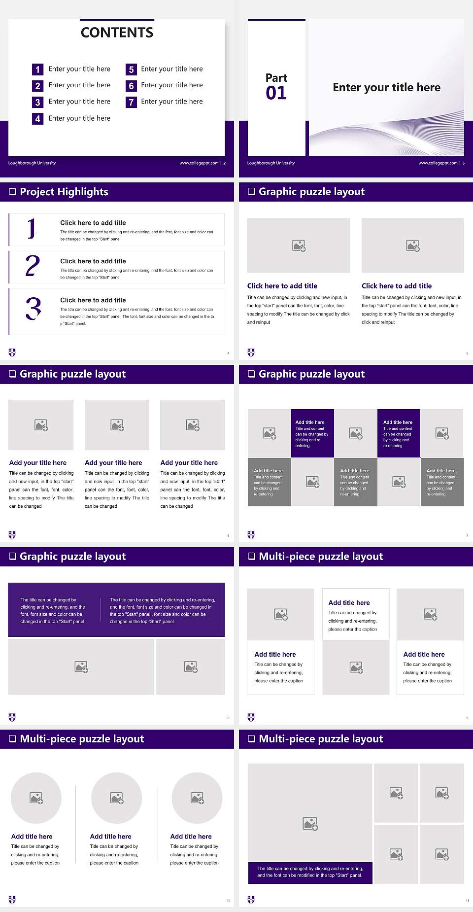 Loughborough University General Purpose PPT Template4:3 ratio PPT effect preview image2