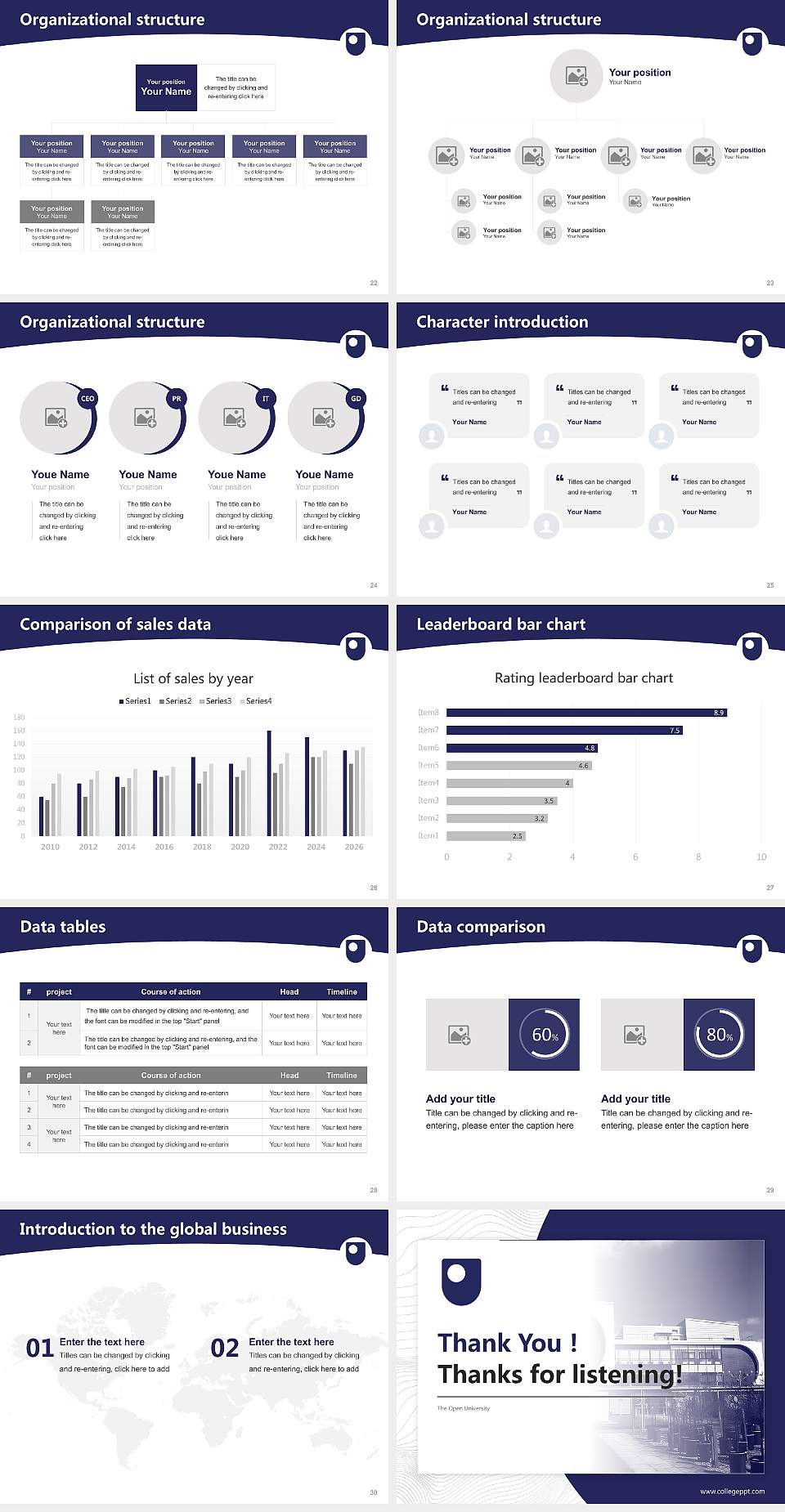 The Open University Academic Presentation/Research Findings Report PPT Template4:3 ratio PPT effect preview image4