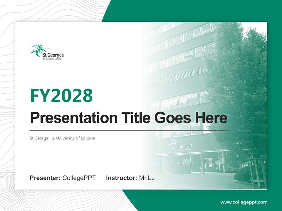 St George’s, University of London Academic Presentation/Research Findings Report PPT Template4:3 ratio PPT effect preview image5