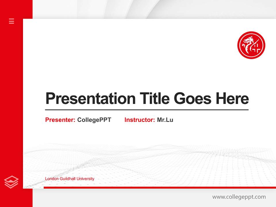 London Guildhall University Thesis Proposal/Graduation Defense PPT Template4:3 ratio PPT effect preview image5