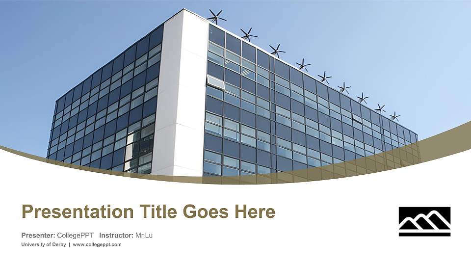 University of Derby Course/Courseware Creation PPT Template16:9 ratio PPT effect preview image