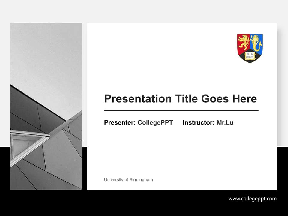 University of Birmingham General Purpose PPT Template4:3 ratio PPT effect preview image6