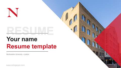 Northeastern University – London Resume PPT Template