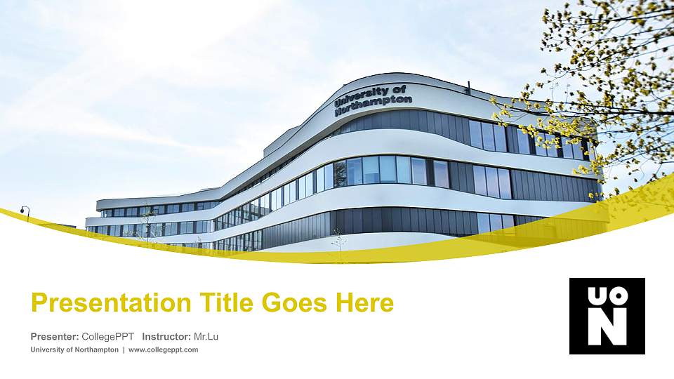 University of Northampton Course/Courseware Creation PPT Template16:9 ratio PPT effect preview image