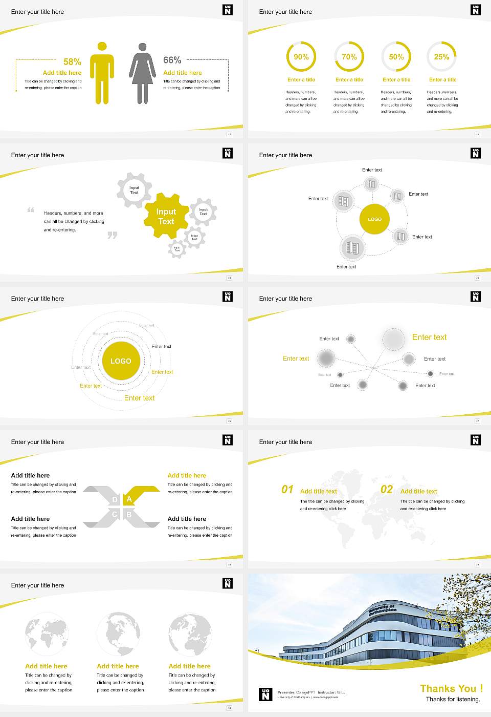 University of Northampton Course/Courseware Creation PPT Template16:9 ratio PPT effect preview image4