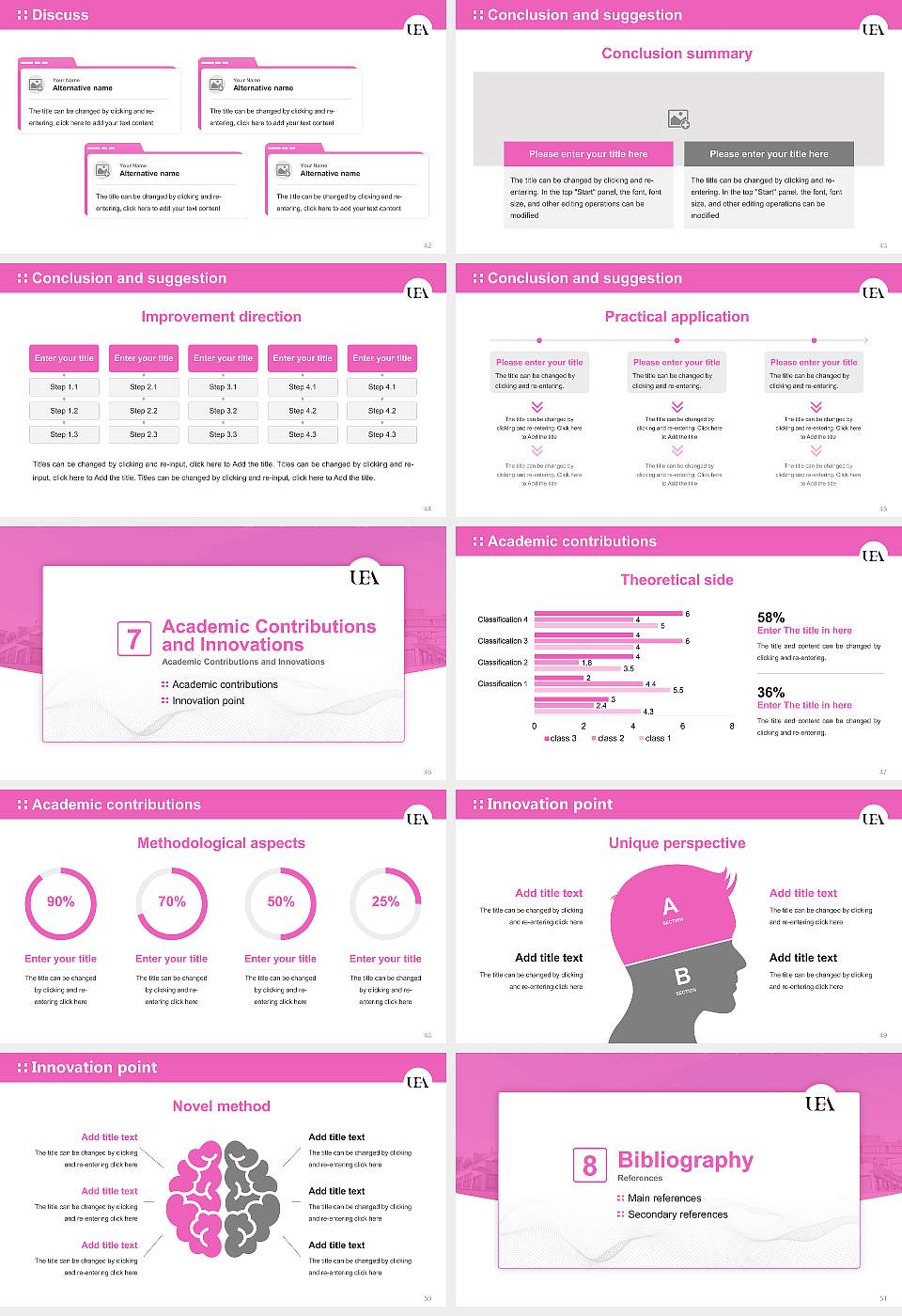 University of East Anglia Graduation Thesis Defense PPT Template16:9 ratio PPT effect preview image6