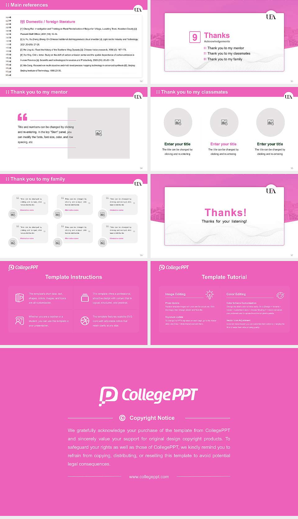 University of East Anglia Graduation Thesis Defense PPT Template16:9 ratio PPT effect preview image7