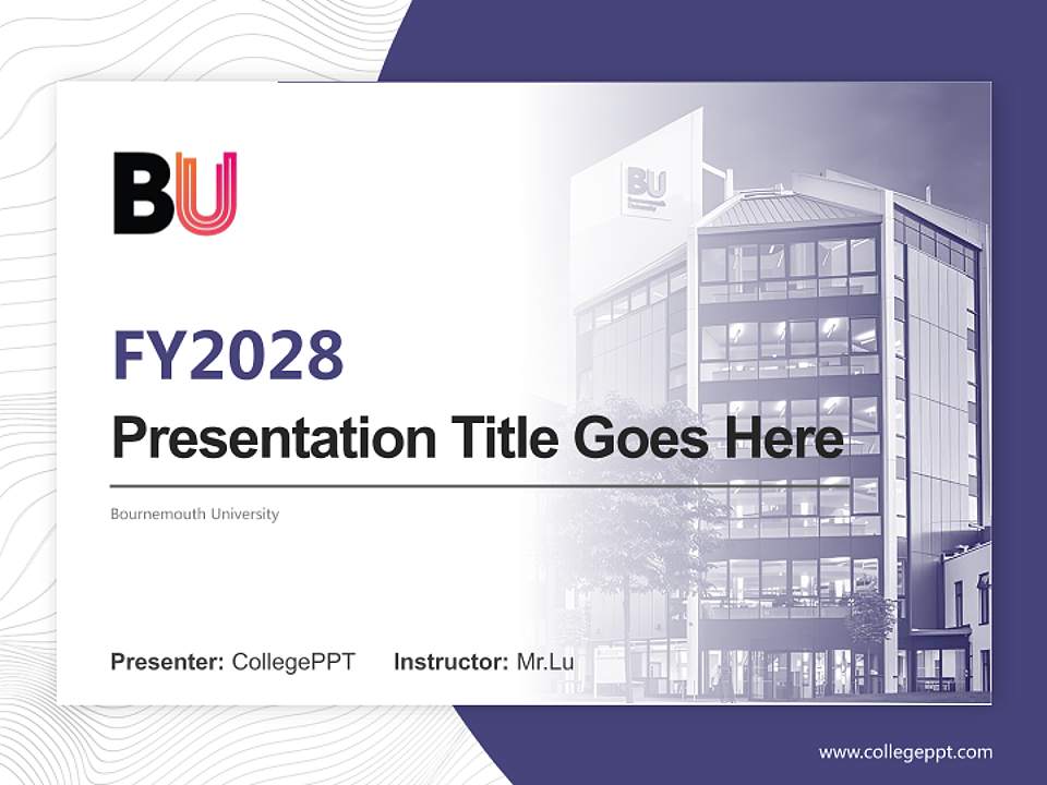 Bournemouth University Academic Presentation/Research Findings Report PPT Template4:3 ratio PPT effect preview image5