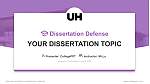 University of Hertfordshire学位論文弁論PPTテンプレート