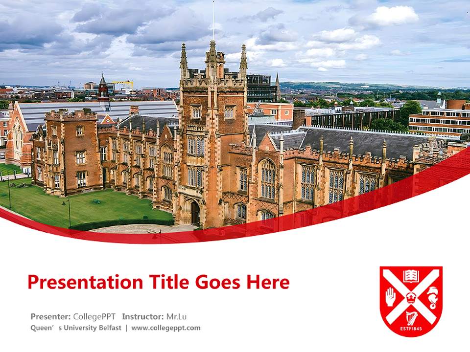 Queen’s University Belfast Course/Courseware Creation PPT Template4:3 ratio PPT effect preview image5
