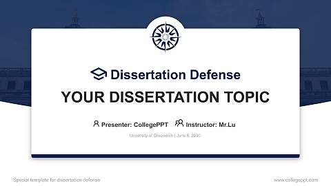 University of Greenwich Graduation Thesis Defense PPT Template