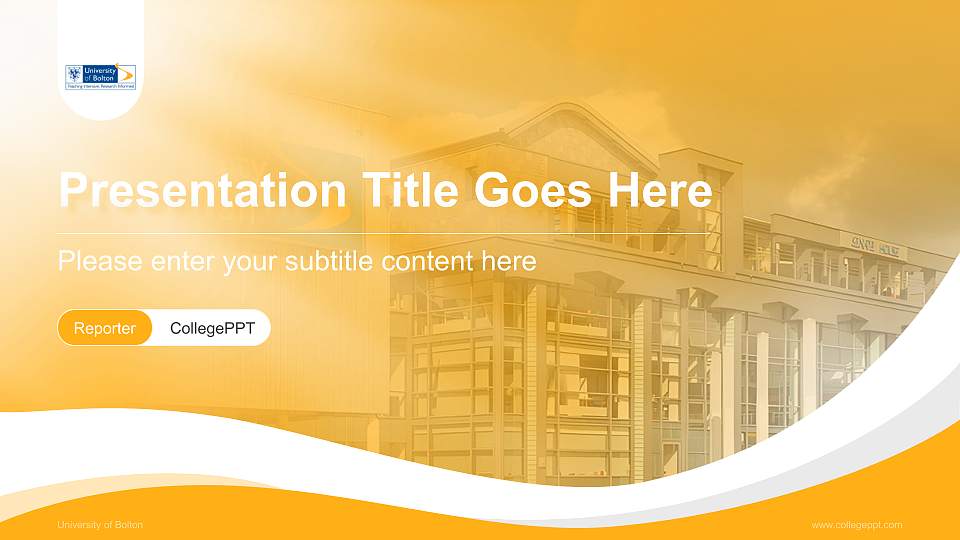 University of Bolton Lecture Sharing and Networking Event PPT Template16:9 ratio PPT effect preview image