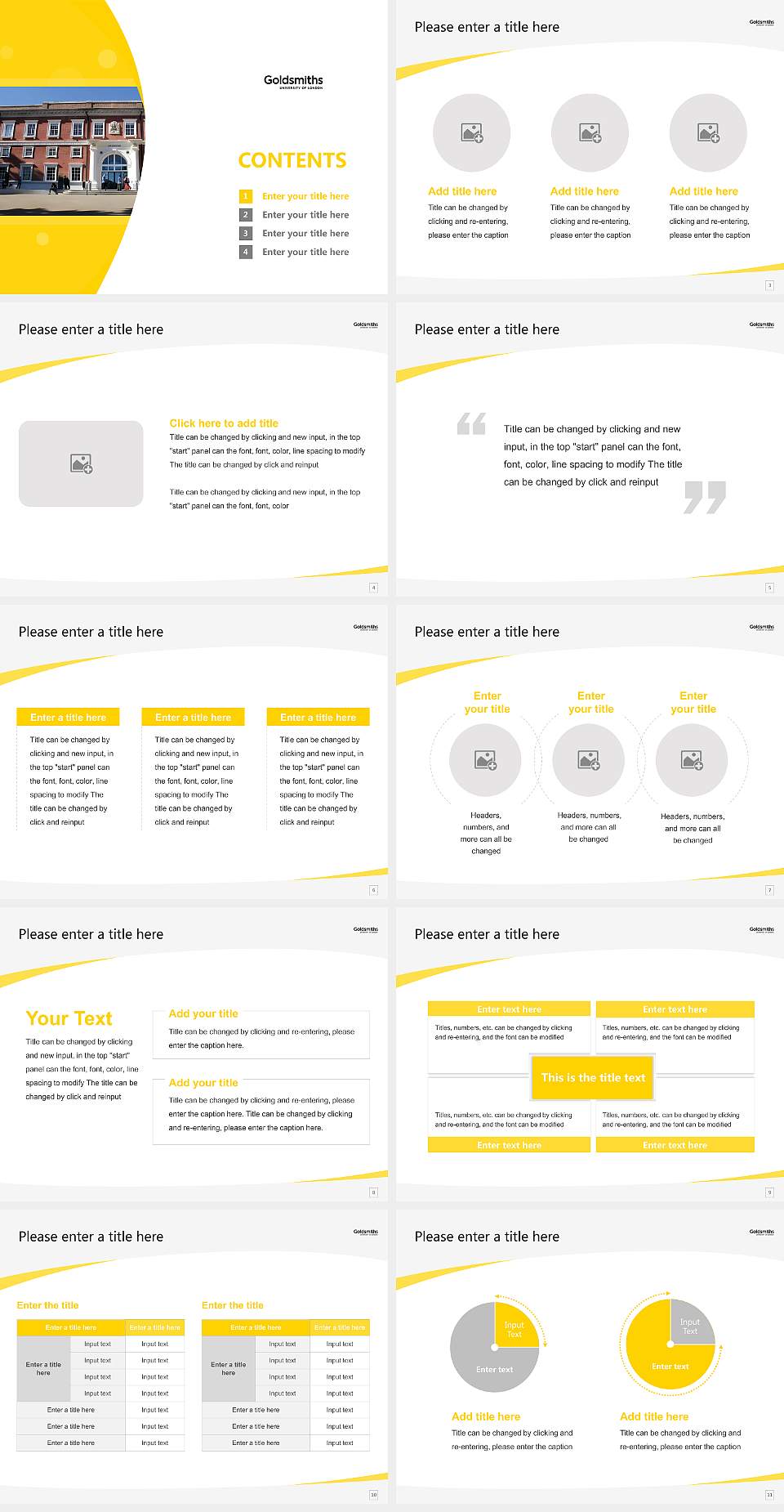 Goldsmiths, University of London Course/Courseware Creation PPT Template4:3 ratio PPT effect preview image2