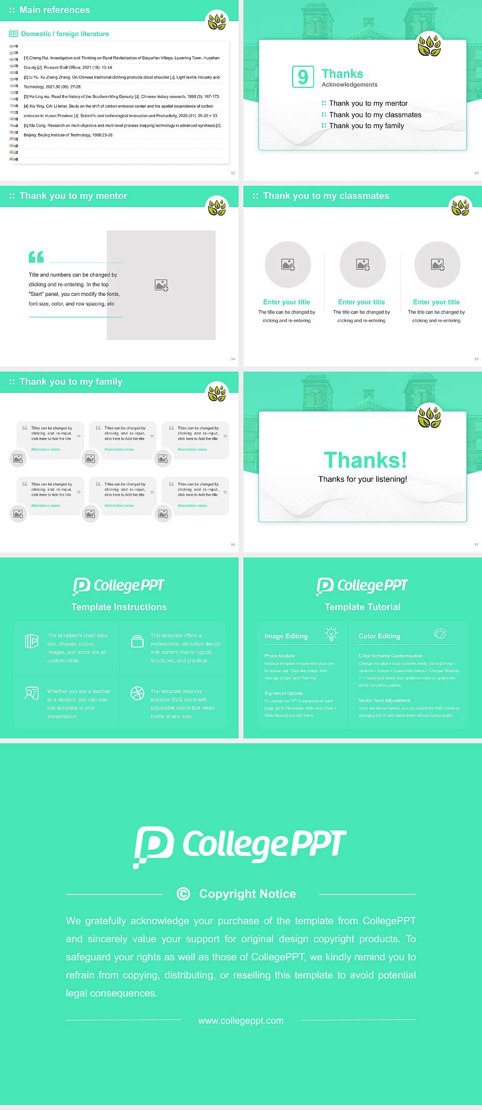 University of Cumbria Graduation Thesis Defense PPT Template4:3 ratio PPT effect preview image7