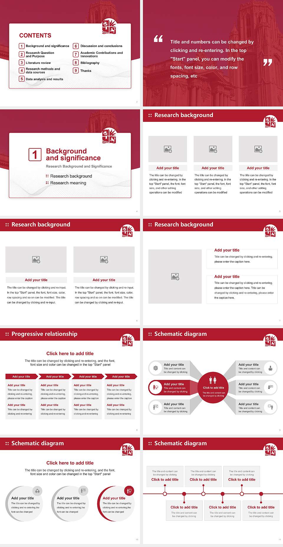 University of Bristol Graduation Thesis Defense PPT Template4:3 ratio PPT effect preview image2