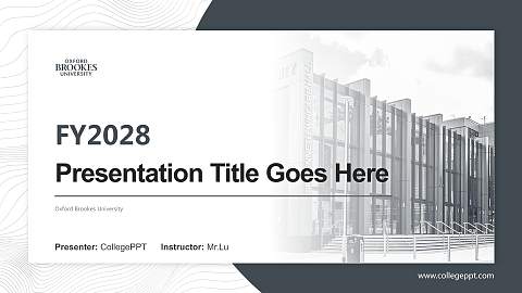 Oxford Brookes University Academic Presentation/Research Findings Report PPT Template