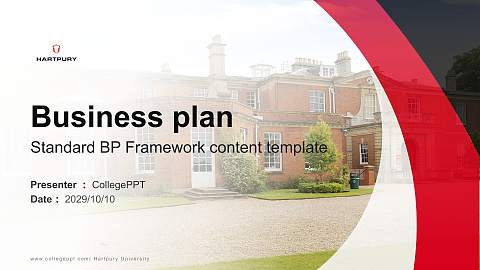 Hartpury University Competition/Entrepreneurship Contest PPT Template
