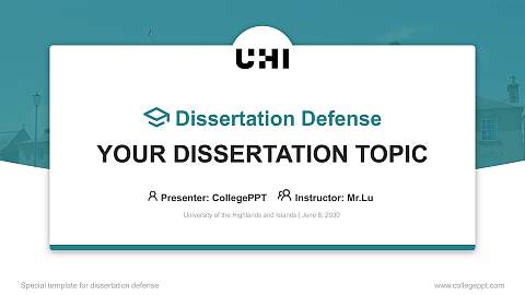 University of the Highlands and Islands Graduation Thesis Defense PPT Template