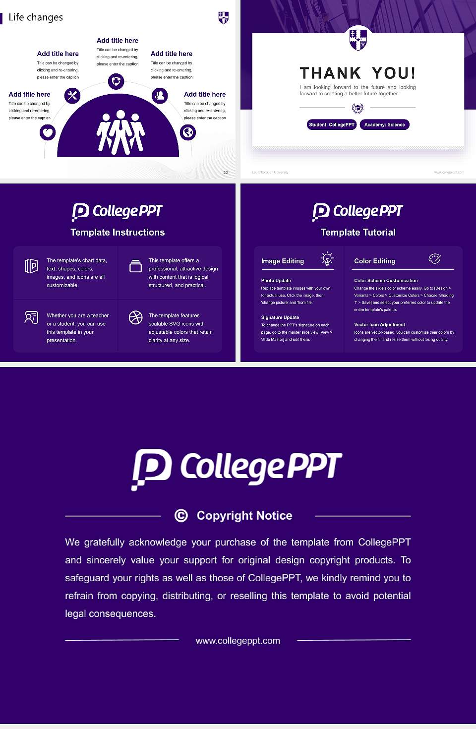 Loughborough University National Scholarship Defense PPT Template4:3 ratio PPT effect preview image4