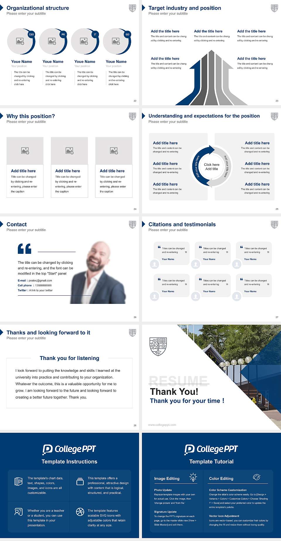 Heriot-Watt University Resume PPT Template4:3 ratio PPT effect preview image4