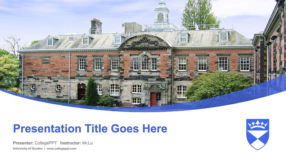 University of Dundee Course/Courseware Creation PPT Template16:9 ratio PPT effect preview image1