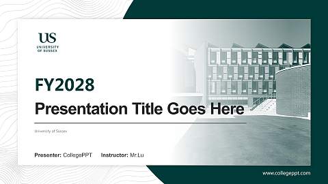 University of Sussex Academic Presentation/Research Findings Report PPT Template