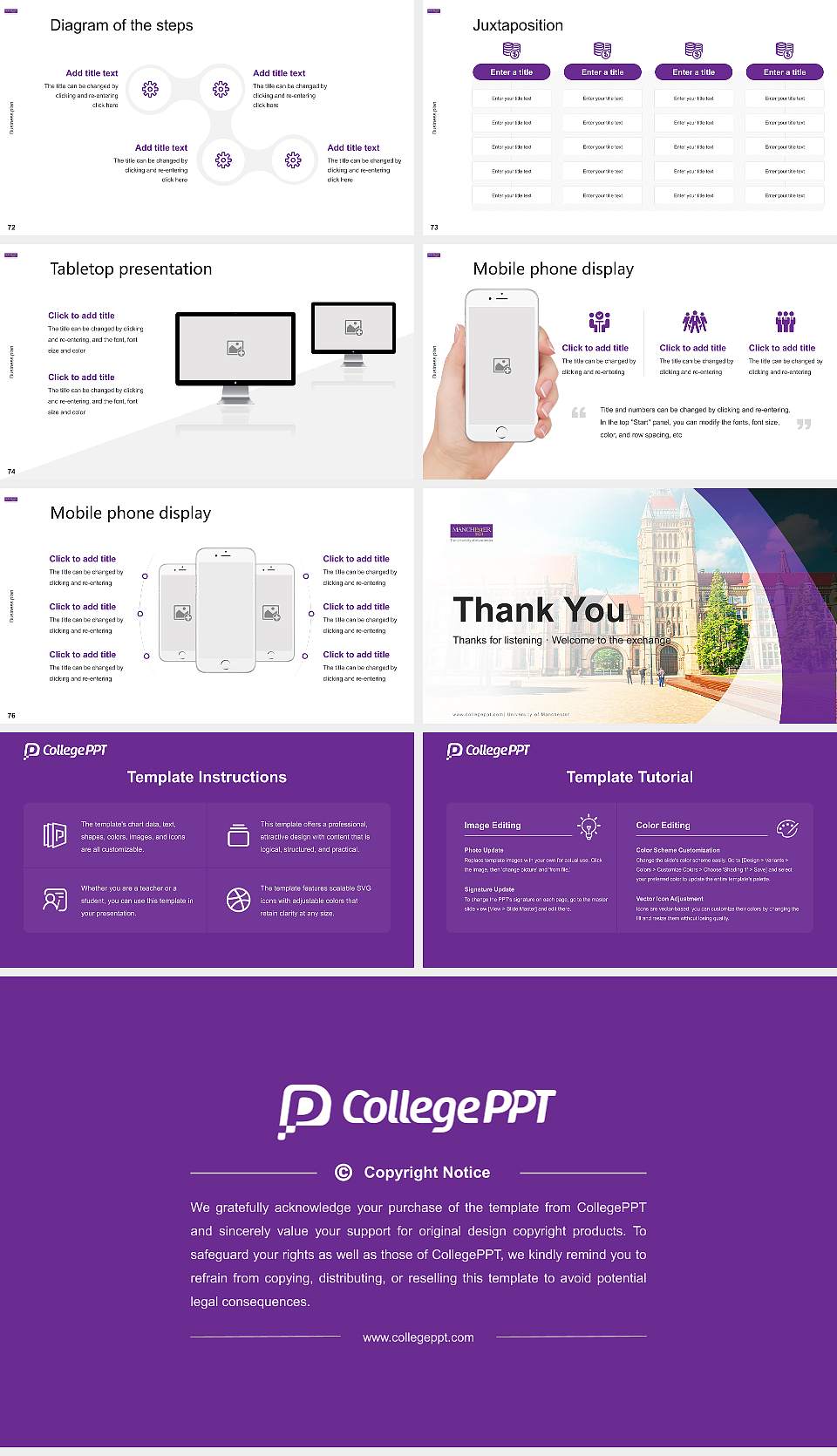 University of Manchester Competition/Entrepreneurship Contest PPT Template16:9 ratio PPT effect preview image9