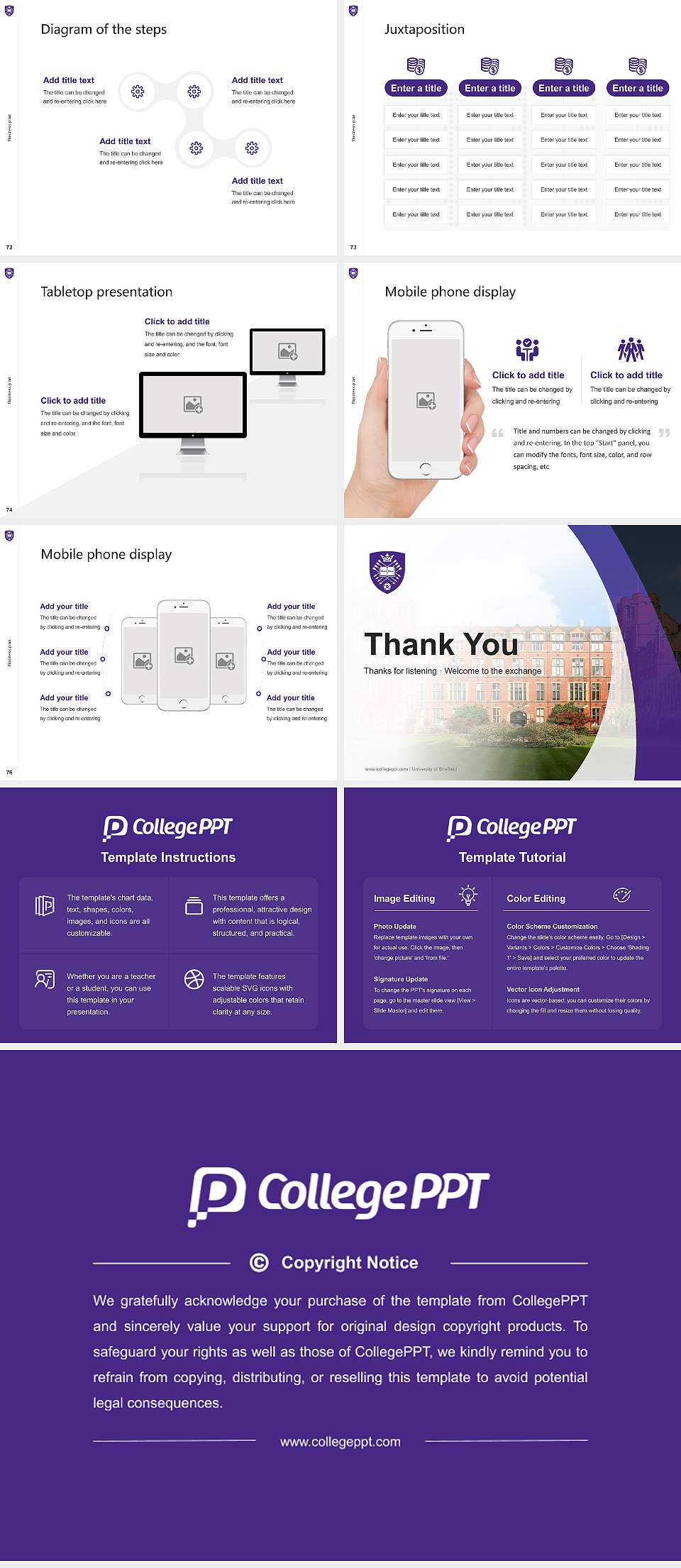 University of Sheffield Competition/Entrepreneurship Contest PPT Template4:3 ratio PPT effect preview image9