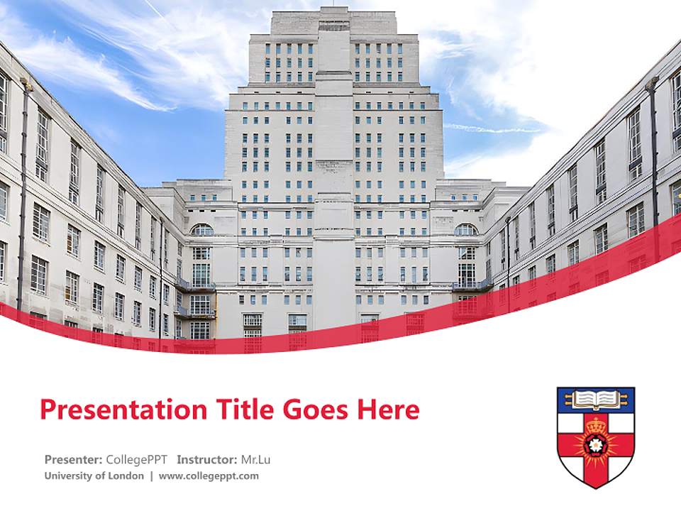 University of London Course/Courseware Creation PPT Template4:3 ratio PPT effect preview image5