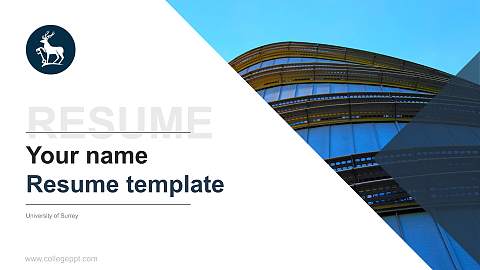 University of Surrey Resume PPT Template